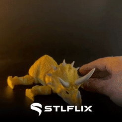trice.gif STL-Datei Triceratops・Design für 3D-Drucker zum herunterladen, STLFLIX