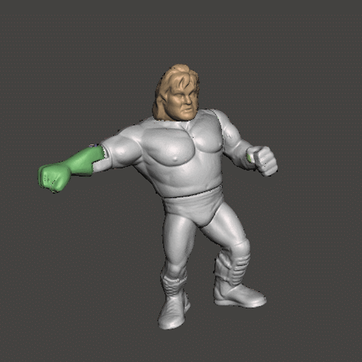 STL file wwf greg the hammer valentine wwf hasbro series 3・3D printable