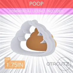 Poop~1.75in.gif Poop Cookie Cutter 1.75in / 4.4cm