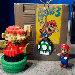 dfhdhffd.gif STL file Super Mario Bros. 3 Mushroom Keychain・3D printing template to download