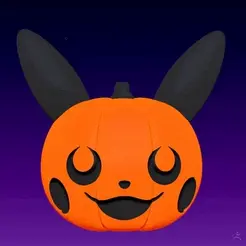 ZBrush-2.gif Fichier OBJ gratuit Pendentif d'Halloween - Pikachu・Plan pour imprimante 3D à télécharger