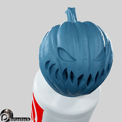 Head-03.gif STL file Pumpkin - Toothpaste Cup 03・Model to download and 3D print