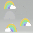 STL00730.gif 1pc & 3pc Rainbow Cloud Bath Bomb Mold