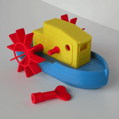 Bateau-00.gif 3D file Wind-up boat・3D printable model to download, L_3