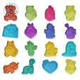 ezgif.com-gif-maker.gif Lovely Animals (16 files) - Cookie Cutter - Fondant - Polymer Clay