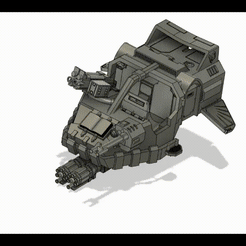 VID-1.gif STL file Night Raven Attack Speeder・3D print design to download