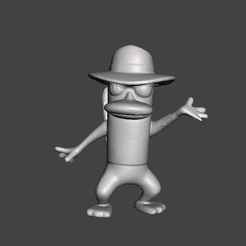 GIF.gif STL file PHINEAS AND FERB DRAWINGS OF PERRY THE PLATYPUS AGENT P .STL .OBJ・3D print design to download