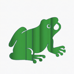 0522.gif STL file Frog Text Flip🐸 Keyring (Frog Text Flip🐸 Keyring) - flippable text - toad・Model to download and 3D print