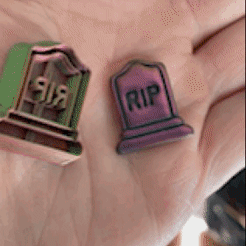 IMG_2828.gif STL file Tombstone stamp/cutter - designed for polymer clay・3D printable model to download, horsebytes