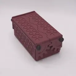 Candy_Box_Gif.gif Box with spur gear hinge lids (moving, hiding, mechanical)