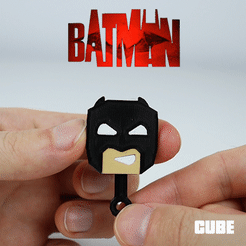 GIF.gif STL file PRINT-IN-PLACE BATMAN KEYCHAIN・3D print design to download