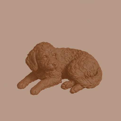 Sleeping Cavapoo Dog Figurine