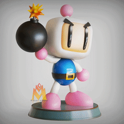 Bomberman.gif Bomberman-ボンバーマン-Action pose-Classic Game Mascot -Fanart