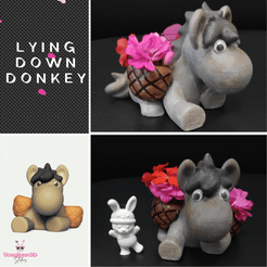 Donkey-1.gif Archivo 3D Burro tumbado・Plan imprimible en 3D para descargar