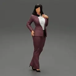 214.gif Archivo 3D Mujer joven de negocios con traje y tacones altos Modelo de impresión 3D・Objeto para impresora 3D para descargar, 3DGeshaft