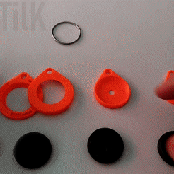 PromoVideo_sq3.gif Download STL file TilK - 'Tile Sticker' keychain holders – (Updated for version 2022) • 3D print object, Nebulus