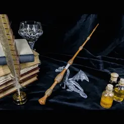 ALBUS ELDER.gif Albus Dumbledore Elder wand - Harry Potter films 3D print model