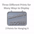 Isabella-GIF.gif Isabella's Room Sign - Includes desk stand, wall hanging points and door mounting points - Can be filled with Crafting Resin