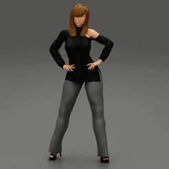 ezgif.com-gif-maker-54.gif Archivo 3D Mujer posando con ropa de moda Modelo de impresión 3D・Objeto de impresión 3D para descargar, 3DGeshaft