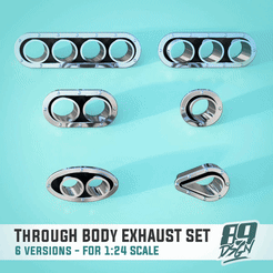 0.gif STL file Through body exhaust tips - 1:24 scale set・Model to download and 3D print
