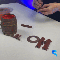 Pirate-Roulette-Barrel.gif 3D file Pirate Roulette Barrel・3D printing idea to download
