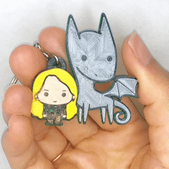 Luna-Video.gif KEYCHAIN  LUNA AND TESTRALE HARRY POTTER - CHAVEIRO GRYFFINDOR COAT OF ARMS HARRY POTTER