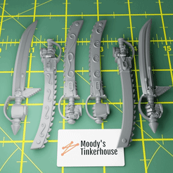 presentation.gif STL file Hussar Space Marines - hands, weapons, shoulderpads, bits・Design to download and 3D print, moodyswing