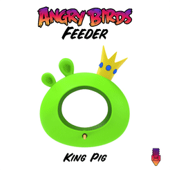 untitled1.4202.gif Free STL file "King Pig" Angry Birds Feeder・3D printer design to download