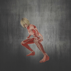 annie8.gif STL file Female titan from aot - attack on titan stand・Template to download and 3D print, tuanmttl
