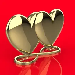 2-coeurs-support-infini.gif Fichier STL Endless Love - Amour Infini・Design à télécharger et à imprimer en 3D