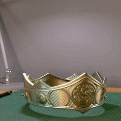 ‘VEED.IO OBJ file targaryen king crown 1/1・Model to download and 3D print