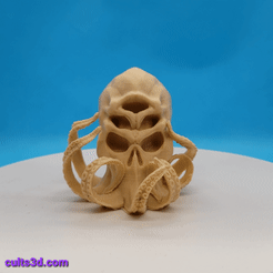 20200910_170103.gif Archivo STL gratis Cráneo de Cthulhu・Diseño imprimible en 3D para descargar
