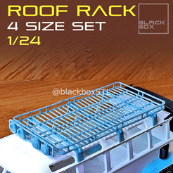 0.gif 3D file Roof Rack 4 sizes set 1/24th scale・3D printer model to download