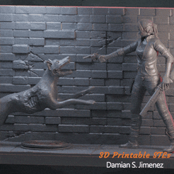 Damian S. Jimenez Archivo STL Diorama de Claire Redfield para impresión 3D - Residual Evil・Diseño de impresión en 3D para descargar, DamianJimenez