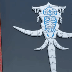 Raava.gif STL file Raava and Vaatu articulated, print-in-place・Model to download and 3D print
