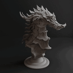 NewTUrnDragon0001-0100-1.gif OBJ file Sea Horse Dragon・Design to download and 3D print, GV_3D