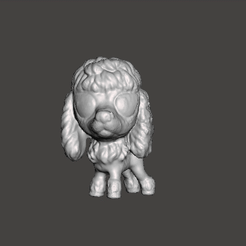 GIF.gif STL file FIGURE OF FUNNY DOG TOY POODLE ANIMAL PET DOG .STL .OBJ・3D printable design to download