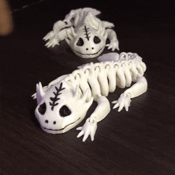 1-2.gif Download STL file Axolotl Articulated Flexible Skeleton • Design to 3D print, octmunoz3d