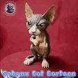 Sphynx-Cat-Cartoon2.gif Sphynx Cat Cartoon (STL & 3MF MULTICOLOR)