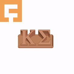 Kappa_Sigma.gif Télécharger fichier STL Kappa Sigma Fraternité ( ΚΣ ) Nametag 3D • Modèle pour imprimante 3D, Corlu3d