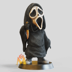 Ghostface-Billy-Loomis-Scream.gif STL file Ghostface-Billy Loomis -Scream- 80's,90's movies- MONSTER FIGURINE-MONSTER series・3D printable design to download