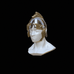rome-helm-3.gif STL file 3. very broken Helmet rome Antiquity・3D print design to download