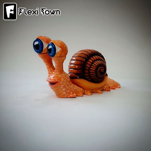 Flexi-Town-Snail,-G3.mp4 Flexi Snail, FlexiTown & VunkFlexis Collaboration, шарнирная фигурка-фиджет, 3мф в комплекте
