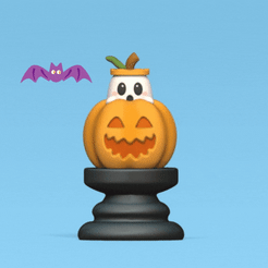 Cow-Case-5.gif Fichier 3D Échecs d'Halloween - Citrouille fantôme・Modèle pour imprimante 3D à télécharger, Usagipan3DStudios