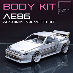 BODY KIT |... AE86 AQSHIMA 1724 MODELKIT Download file Bodykit for AE86 AOSHIMA 1-24th Modelkit • Object to 3D print, BlackBox