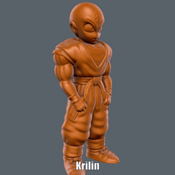 Krilin.gif Télécharger fichier STL Krilin (Impression facile sans support) • Design imprimable en 3D, Alsamen