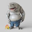 King-Shark.gif Fichier STL King Shark - Version Chibi-Suicide Squad-fanart・Objet imprimable en 3D à télécharger