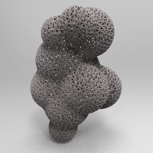 voronoi buble 4 bubbles 3D model