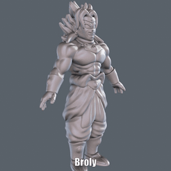 Broly.gif STL file Broly (Easy print and Easy Assembly)・Design to download and 3D print