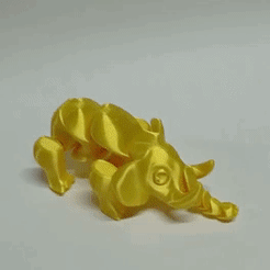 elefanteamarillo.gif STL file Nice Elephant Flexi・3D printer design to download